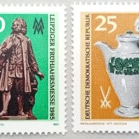 ГДР, 1985 г. - пълна серия чисти марки, изкуство, 1*18, снимка 1 - Филателия - 40362726