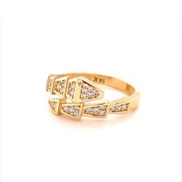 Златен дамски пръстен Bulgari 3,19гр. размер:57 14кр. проба:585 модел:16927-5, снимка 2 - Пръстени - 41180137