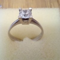 Сребърен пръстен с циркониев кристал Сваровски, снимка 4 - Пръстени - 35726314