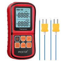 Proster PST095 двойно канален термометър уред за отчитана на температура Професионален, снимка 1 - Друга електроника - 41553103