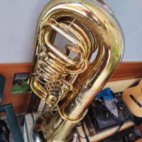 Music Mayer Landau Bb-Tuba 4RV /Germany/ - Брас Б-Туба 4/4 с мек професионален калъф, снимка 9 - Духови инструменти - 44840842