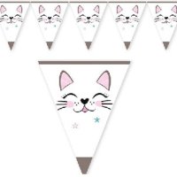 Miss Cat Kitten Коте Парти Гирлянд Знаменца Флагчета Банер рожден ден, снимка 1 - Други - 40568747