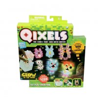  Qixels - Дизайнерско студио Glow in the dark 1200 кубчета 87044, снимка 1 - Игри и пъзели - 35988814