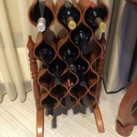 Дизайнерска стойка за вино Legnoart Bottle Rack, снимка 5 - Други - 39653866