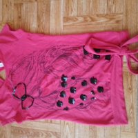 Подарявам!Тениска с пайети в розово , снимка 2 - Детски тениски и потници - 41551420