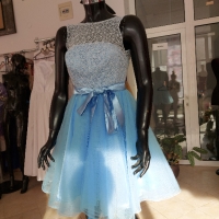 много обемна бална официална рокля синя, снимка 4 - Рокли - 36026433