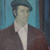 Картина, портрет, худ. Жечо Дунев (1926-1975), снимка 1 - Картини - 42261277