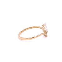 Златен дамски пръстен 1,14гр. размер:56 14кр. проба:585 модел:21869-1, снимка 2 - Пръстени - 44201996