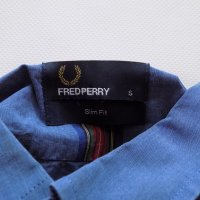 риза fred perry тениска блуза фанела потник яка оригинална мъжка S, снимка 4 - Ризи - 40551993