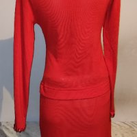 Елегантна червена рокля р-р М , снимка 6 - Рокли - 44148253