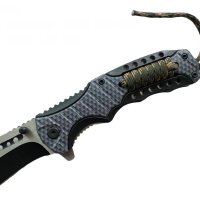 Сгъваем автоматичен нож Paramilitary-карбонов принт+паракорд, снимка 6 - Ножове - 41313723