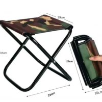 ПРОМО! Здрав и компактен сгъваем камуфлажен стол с калъф, снимка 4 - Къмпинг мебели - 40933903