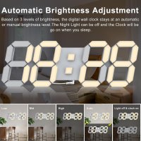 COVERY Цифров стенен часовник - 3D LED с аларма, дистанционно, снимка 4 - Стенни часовници - 42088589