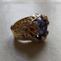 Versace-златен стар пръстен с естествени камъни, снимка 3 - Пръстени - 36039975