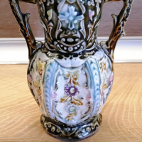 Vintage Ваза Majolica, снимка 3 - Антикварни и старинни предмети - 44924080