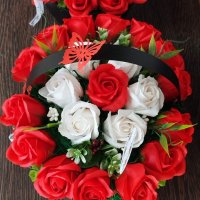Кошници със 21 сапунени рози, снимка 3 - Подаръци за жени - 39594755