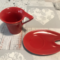 Порцеланов комплект чаши с чинийки за кафе / чай, снимка 2 - Чаши - 44767233