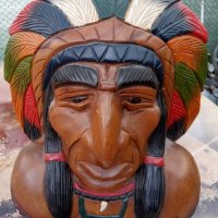 Стара дървена маска, снимка 2 - Други ценни предмети - 42222577