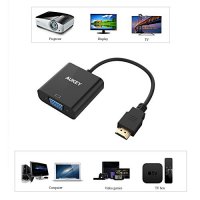 Преходник HDMI към VGA AUKEY , позлатен, HDMI мъжки към VGA женски, снимка 2 - Кабели и адаптери - 35828175
