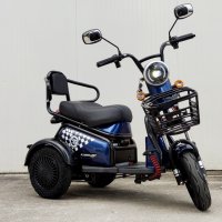 Електрическа триколка М4В двуместна 600В задно синя, снимка 6 - Мотоциклети и мототехника - 36465048