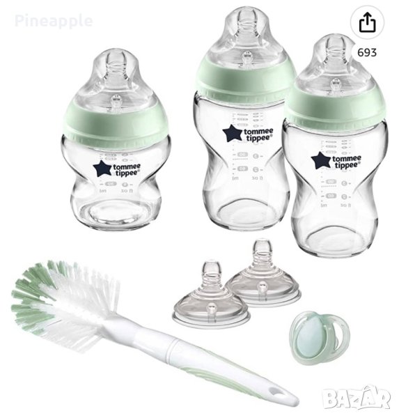 Tommee Tippee 0+ стъклени шишета комплект , снимка 1