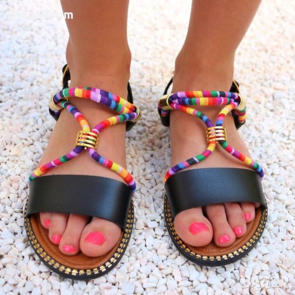 Модерни дамски равни сандали , снимка 1