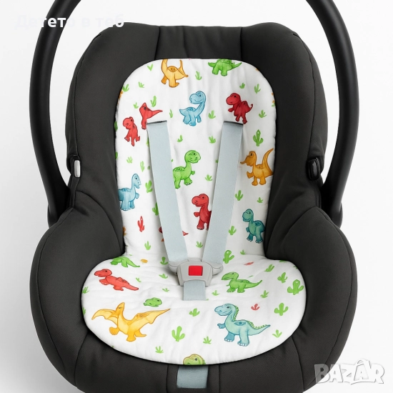 Постелка малка против изпотяване с 3д меш динозаври, снимка 1