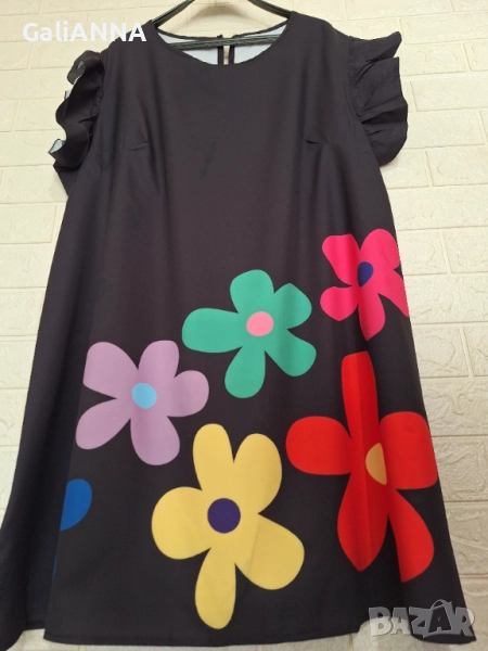 СТРАХОТНА РОКЛЯ/ТУНИКА ЕФЕКТЕН ДЕСЕН 3XL-4XL, снимка 1