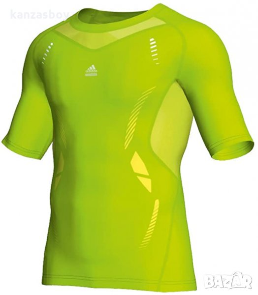  Adidas Men Techfit Preparation Funktionsshirt Slime - страхотна мъжка тениска, снимка 1