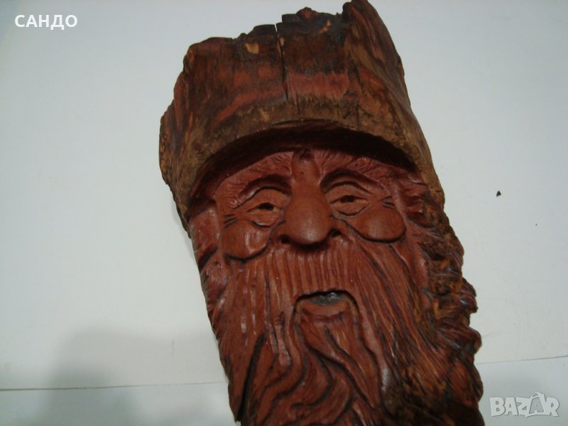 Изящна дървена скулптура "ГОРСКИ ДУХ " дърворезба САЩ, снимка 1