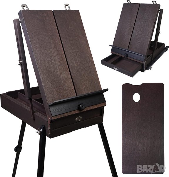 Сгъваем дървен статив за рисуване A135135, снимка 1