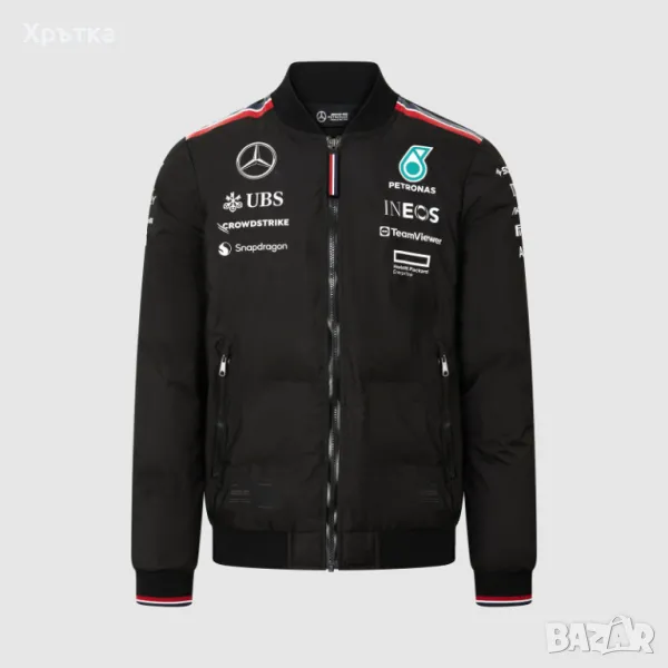 Mercedes AMG F1 Team Bomber - Оригинално мъжко яке размер L, снимка 1