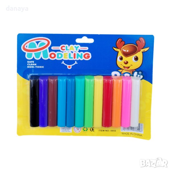 4490 Детски пластилин за моделиране, 12 цвята, снимка 1