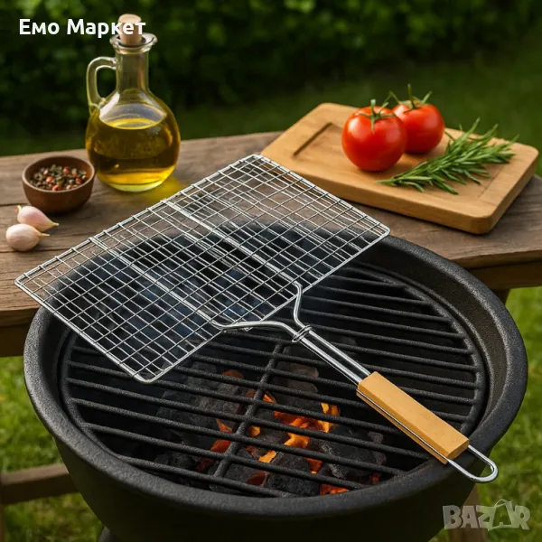 Скара за барбекю за бургери Muhler 32x19x47.5см / 32x19x48 см, снимка 1