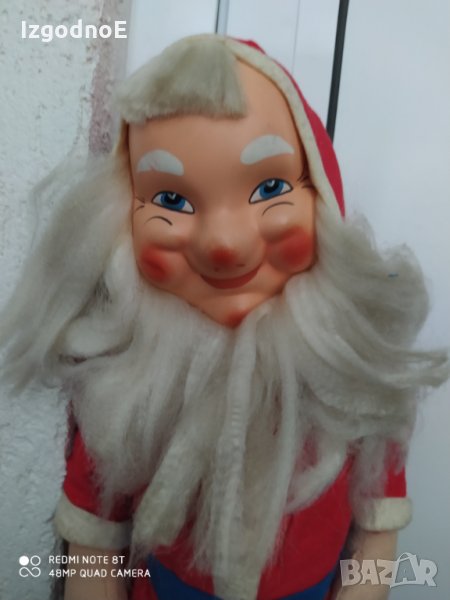 Много голям стар Дядо Коледа. Стара кукла от соца, снимка 1