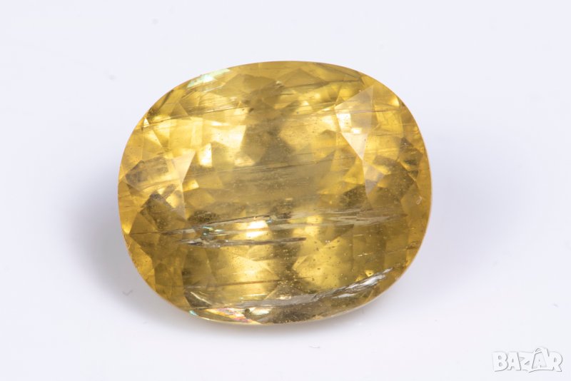 Голям жълт апатит 15.97ct овална шлифовка, снимка 1