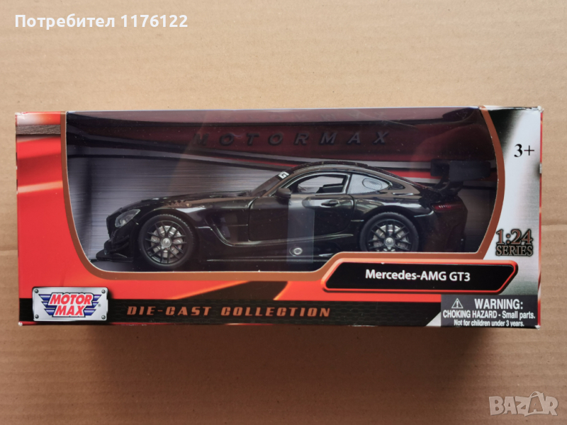 1/24 MotorMax Motor Max Mercedes Benz AMG GT3 Coupe Мерцедес АМГ ГТ3 Нов В Кутия, снимка 1