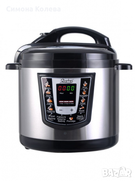 ✨Мултикукър под налягане херметик ZEPHYR ZP 1985 B6, 12 програми, 5 л, 1000 W, Книжка с рецепти, снимка 1