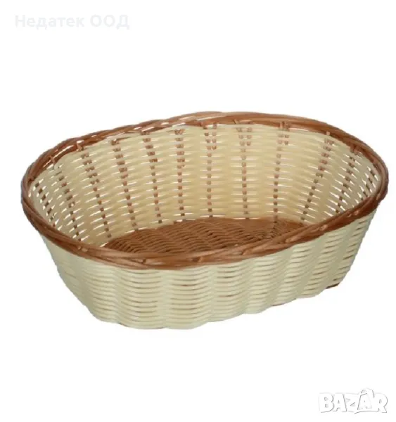Декоративна овална кухненска кошница, кафява, 27x20x8см, снимка 1