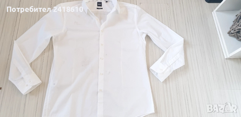 Hugo Boss H - Hank - Kent - C1- 214 Slim Fit  Cotton Mens Size 43/17 - XL НОВО! ОРИГИНАЛ! Мъжка Риза, снимка 1