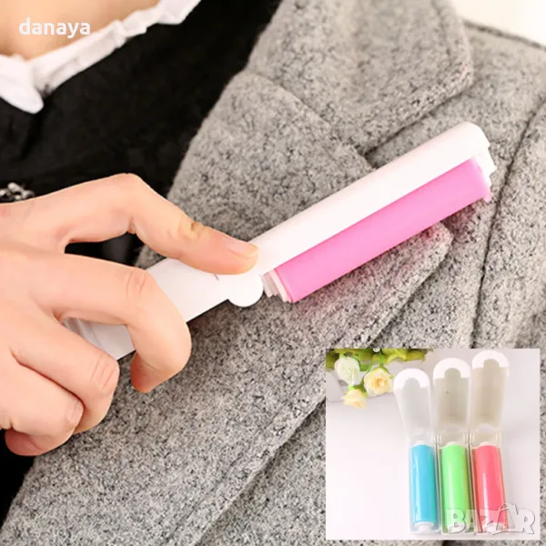 5524 Миеща силиконова ролка за обиране на косми по дрехи, снимка 1