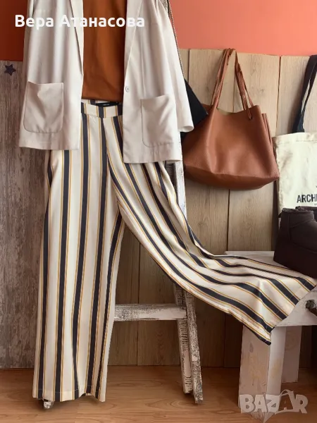 🤍👜👟 Сатениран широк панталон Vero moda👖, снимка 1