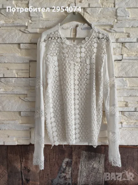 красива бяла блуза м 20лв, снимка 1