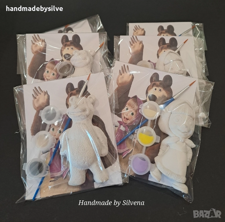 гипсови фигурки за оцветяване Маша и мечока, снимка 1