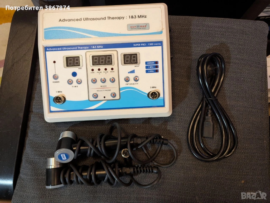Sunmed ултразвуков терапевтичен уред 1 & 3 MHz – Super Pro 1300, снимка 1