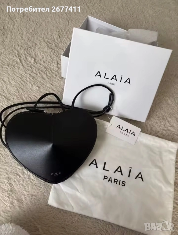 Дамска чанта сърце Alaia, снимка 1