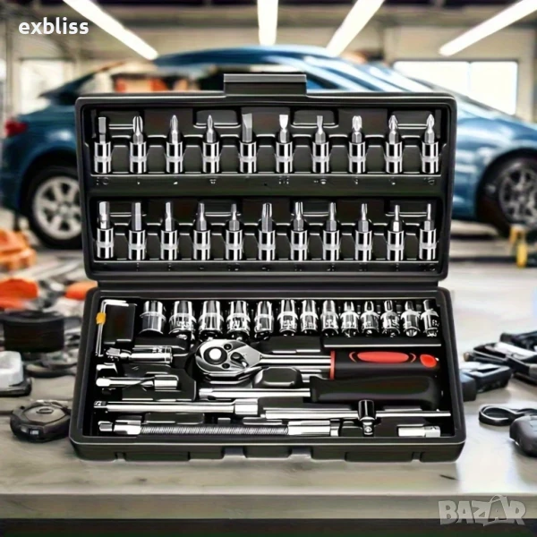 Мултифункционален комплект инструменти гедоре 46 части, снимка 1