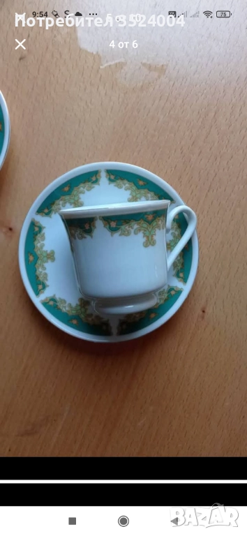 Нов сервиз  ръчно рисуван от 60 те години на 19 век.По печата отдолу е френски порцелан, снимка 1