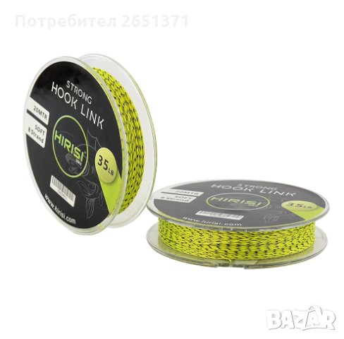 Конец за повод без покритие HIRISI Hook Line - 20 метра, 35lb, снимка 1