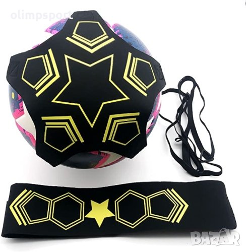 Комплект ластик с колан за самостоятелна тренировка по футбол., снимка 1